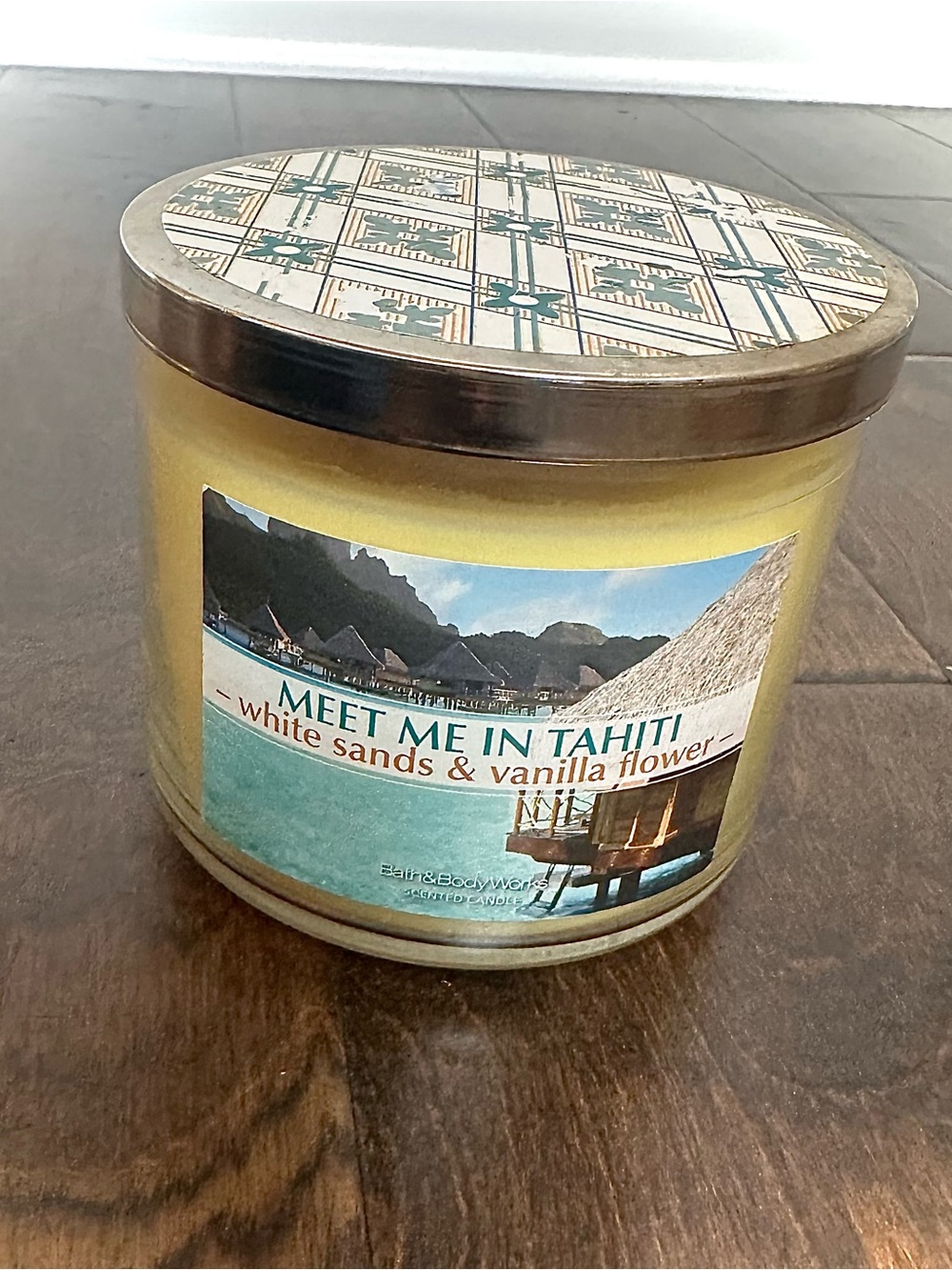 Meet Me in Tahiti Bath & Body Works 3-Wick Candle 14.5oz RARE